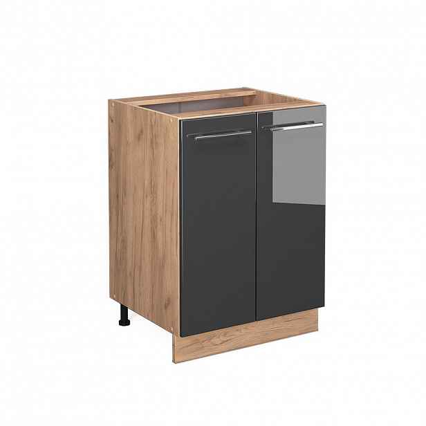 Vicco SPODNÍ SKŘÍŇKA KUCHYŇSKÉ LINKY Fame-Line Antracitový vysoký lesk 60 cm bez pracovní desky
