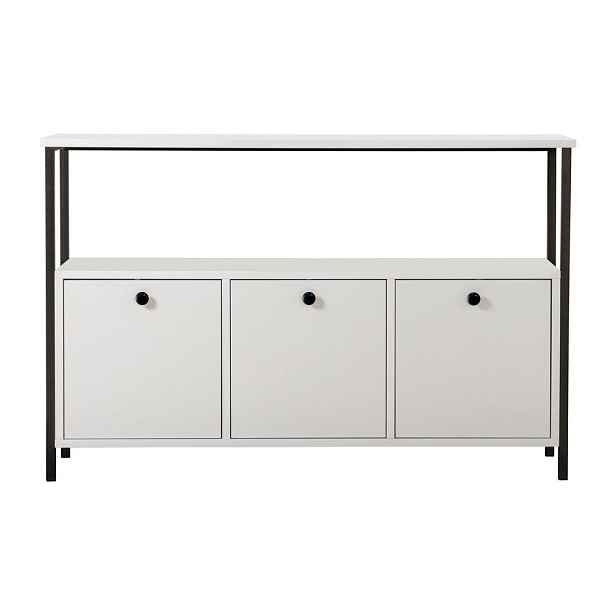 Bílý matný konzolový stolek 29,5x120 cm Solace – Kalune Design
