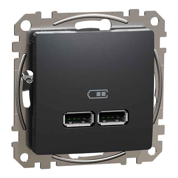 Zásuvka nabíjecí USB Schneider Sedna Design 2× USB A antracit