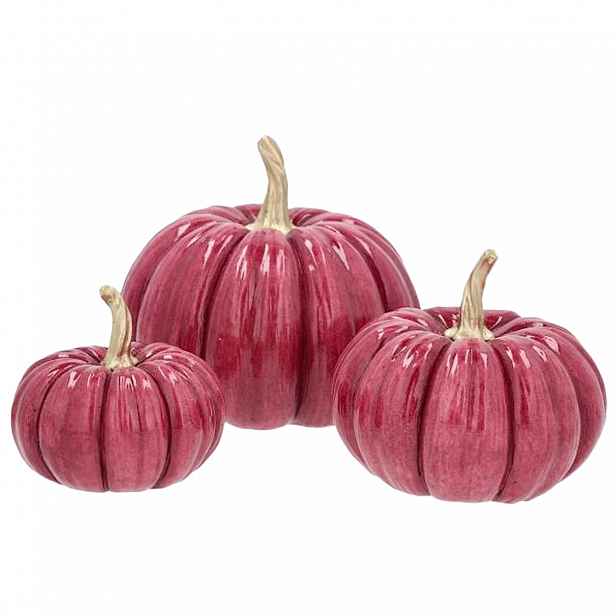 Figurka Dýně 3 ks Zelená Na Halloween Podzim Terasa 26 cm Vysoká Do Domácnosti