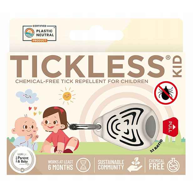 TickLess Kid Účinná Ochrana Dětí před klíšťaty proti klíšťatům Béžová