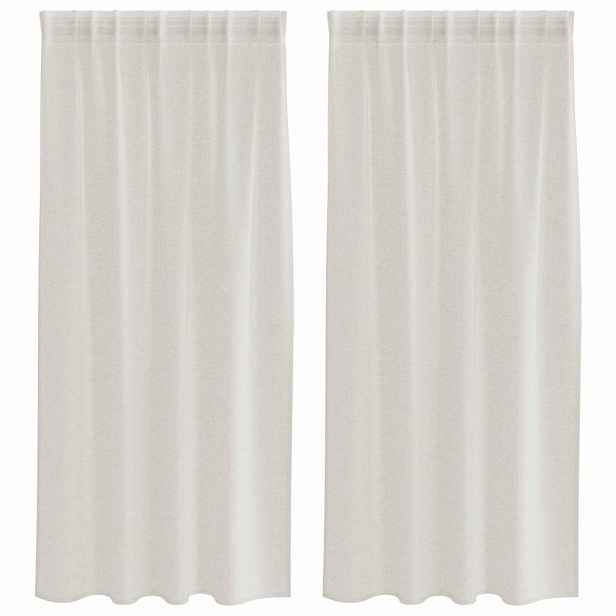 vidaXL Voile Záclona 2 ks Krémová 175 x 140 cm Polyester