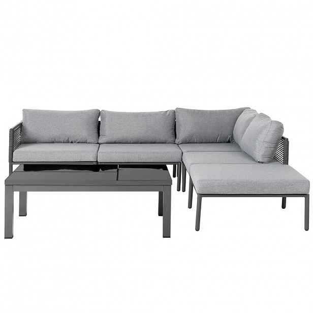 Beliani LOUNGE SADA 6-místná šedá Forano