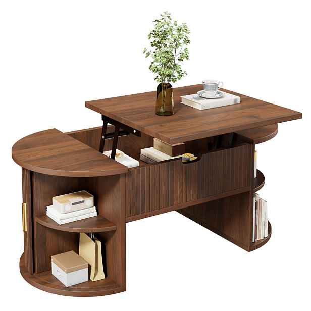 EVRYAE KONFERENČNÍ STOLEK s deskou z PB a základnou z MDF, všestranný moderní design 79/79/46 cm