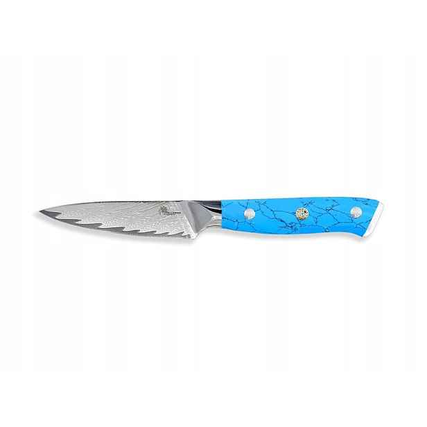 Nůž na loupání Paring 95 mm Dellinger Blue Stone Damascus