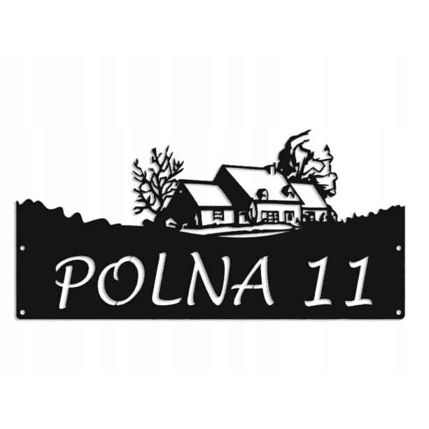 Číslo Na Dům 80cm Tabule Adresa Ocel 2mm ulice Polna