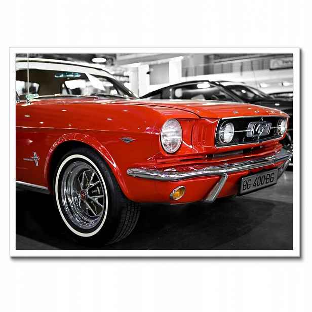 Plakáty v rámu 70x50 Červený Mustang