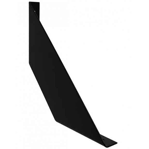 Konzola pod polici držák Loft Industrial Flat 20x20 cm černá matná