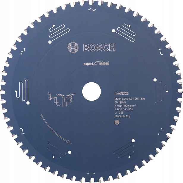Kotoučová Pila Exp/steel 254*25,4/60Z 2608643059 Bosch
