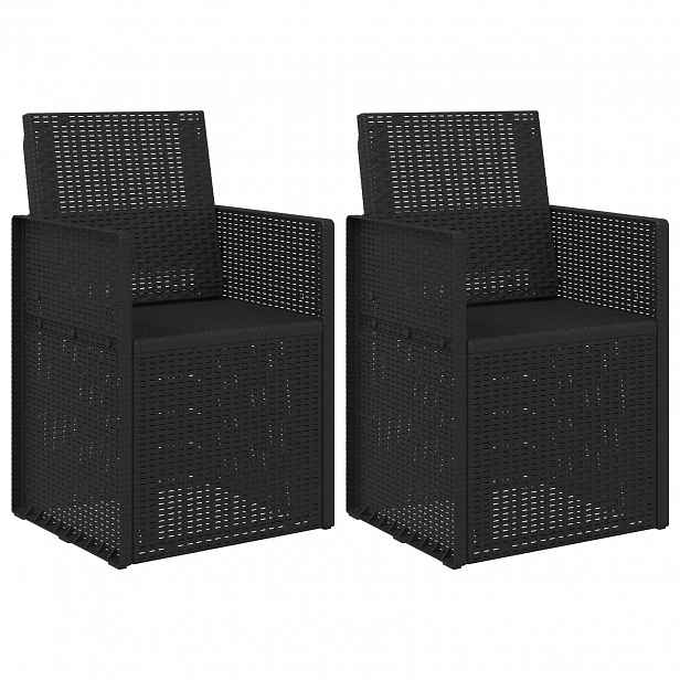 vidaXL Zahradní jídelní židle 2 pcs Antracit 53 x 47 x 88,5 cm PP