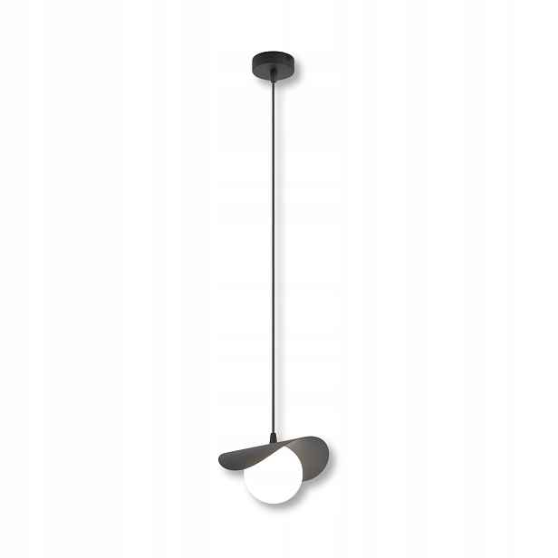 Závěsná černobílá skleněná lampa G9 8W 120 cm Emibig