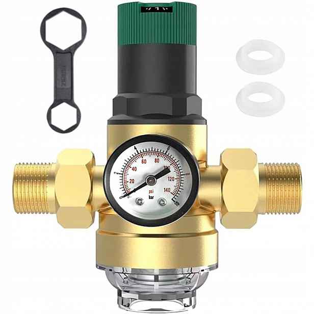 Mosazný redukční ventil s filtrem a manometrem 3/4