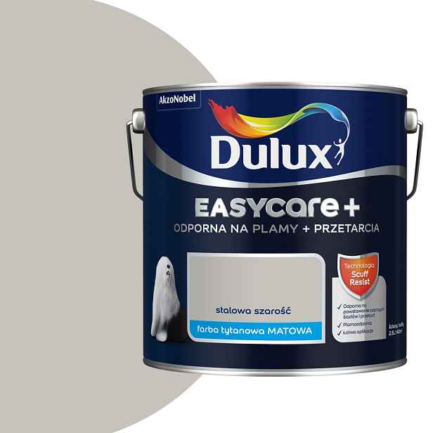 Dulux EasyCare Plus 2,5L Ocelově šedá