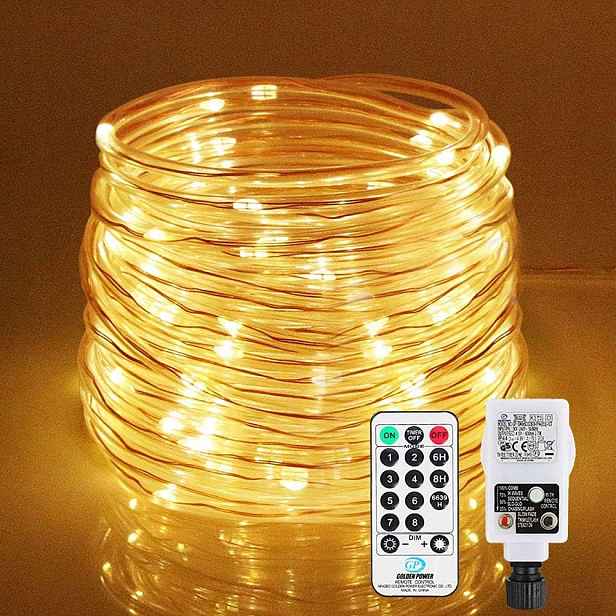 Led páska, teplá bílá, voděodolná dekorace na párty, Vánoce
