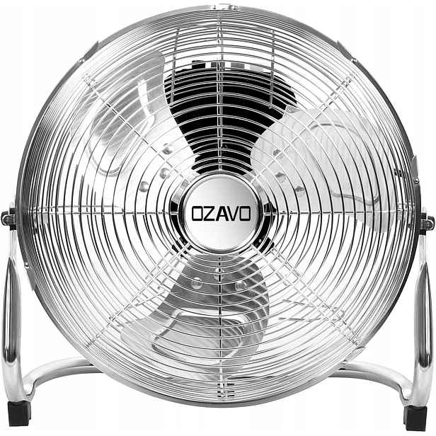 Podlahový ventilátor Kovový cirkulátor 35 cm Retro 50 W Silný větráček Ozavo