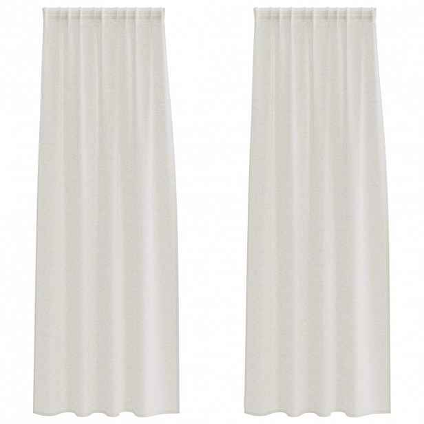 vidaXL Voile Záclona 2 ks Krémová 260 x 140 cm Polyester