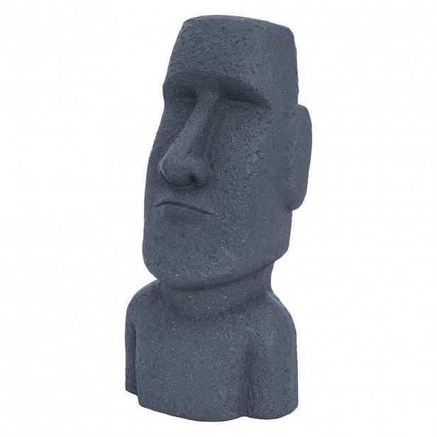 ECD-Germany SOCHA MOAI RAPA NUI, výška 53,5 cm, šedá, z polyresinu