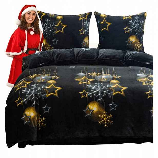 Vánoční Povlečení mikrovlákna 220x200 Vánoční dekorace Fleece jako Dárek