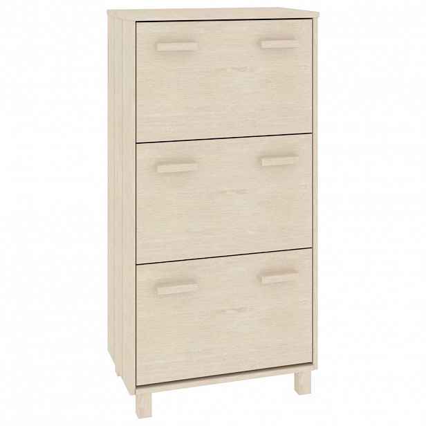 vidaXL Botník HAMAR medově hnědý 59,5 x 35 x 117 cm masivní borovice