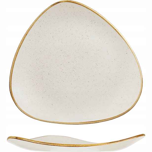 Churchill Stonecast Barley White mělký talíř, trojúhelník, ø: 265 mm 12 ks