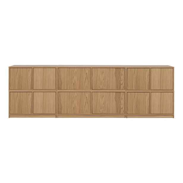 TV sestava v dekoru dubu v přírodní barvě 264x88 cm Modulair – vtwonen