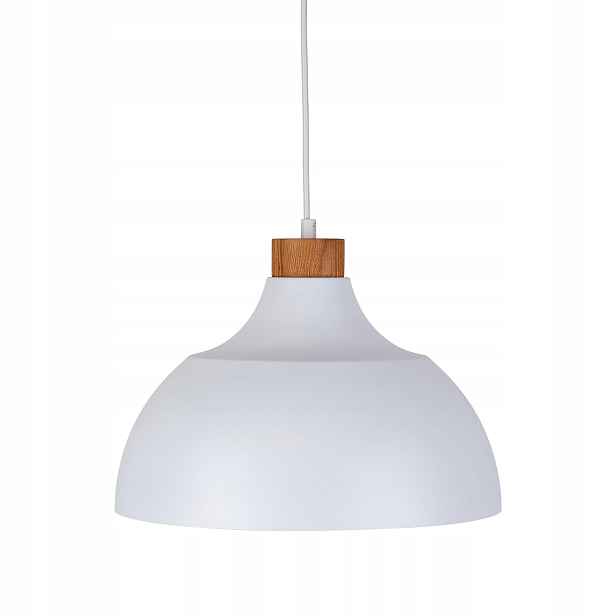 Závěsná lampa Cap Bílá Hnědá 1xE27 34 cm Stropní Svítidlo do obývacího pokoje