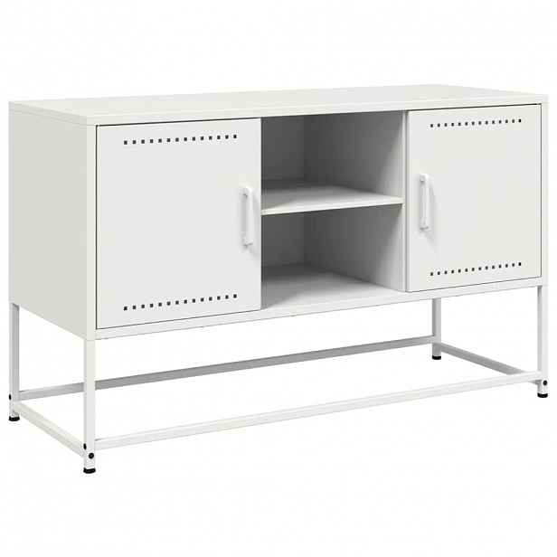 vidaXL TV skříňka bílá 100,5 x 39 x 60,5 cm ocel