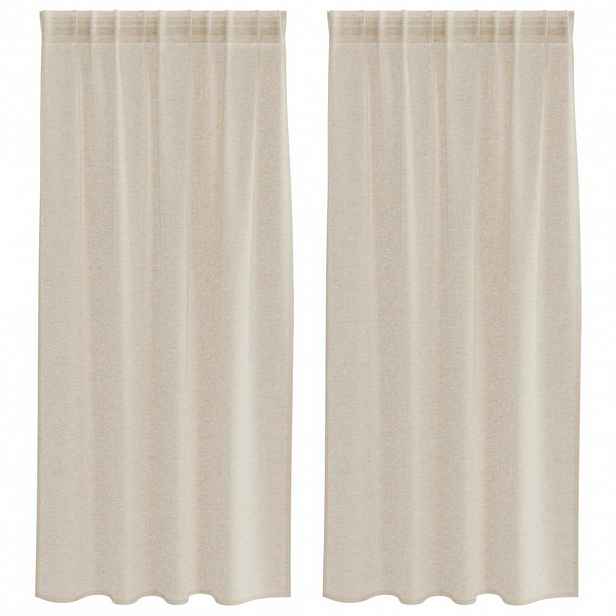vidaXL Voile Záclona 2 ks Písková 175 x 140 cm Polyester