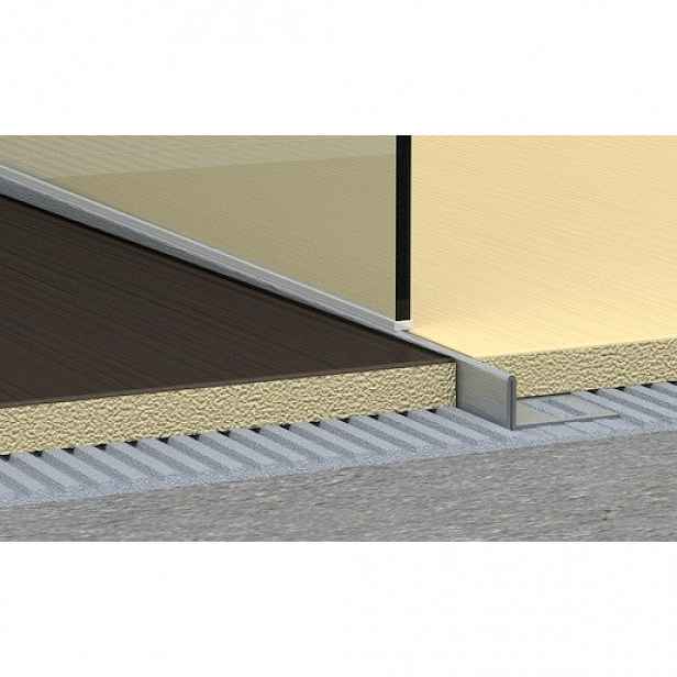 Lišta pravá Havos kartáčovaný, nerez, délka 150 cm, výška hrany 12,5 mm, SPNRZK12150P