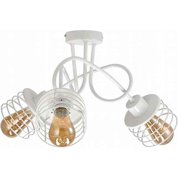 Lustr stropní svítidlo Led Pružina Bílá E27