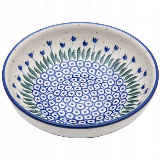 Miska na müsli polévku 17 cm Ceramika Artystyczna Bolesławiec 0490A Tulipány