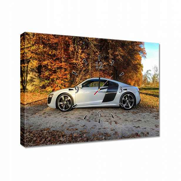 Nástěnné hodiny Audi Tt 60x40 bílé