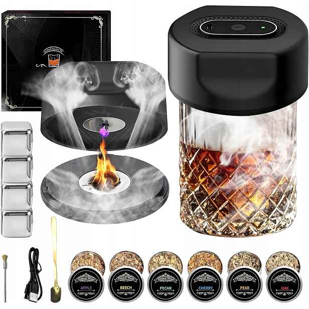 Usb Sada Na Uzení Whisky Smoker S Nářadím, Na Nápoje, Barmanská