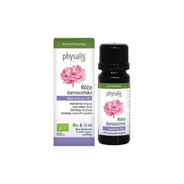 Esenciální olej damašská růže Bio 10 ml – Physalis