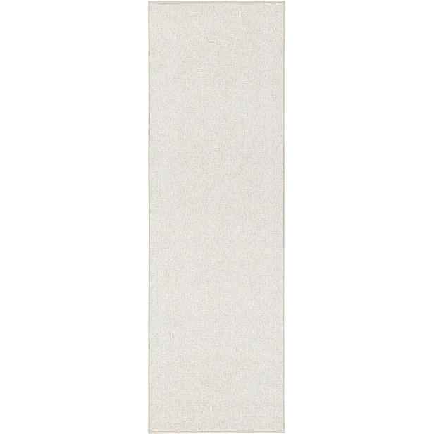 Krémový koberec běhoun Boho s krátkým vlasem 80 x 450 cm