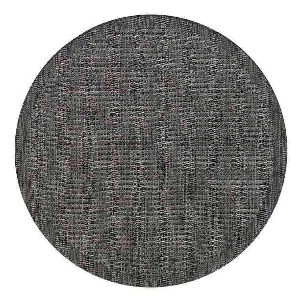 Tmavě šedý kulatý vnitřní a venkovní koberec ø 200 cm Giza 1410 – Ayyildiz Carpets
