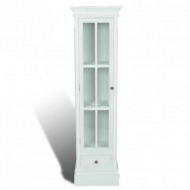 vidaXL Elegantní knihovna se 3 policemi bílá dřevěná