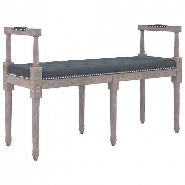 vidaXL Lavice tmavě šedá 110 x 40 x 70 cm samet