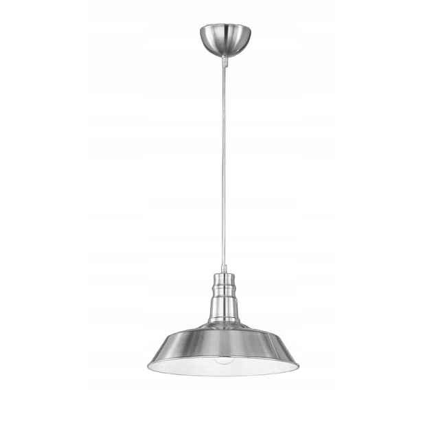 Retro vintage závěsná lampa kulatá stříbrná do obývacího pokoje jídelny nad ostrov Rl