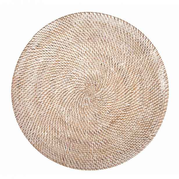 Bílé ratanové prostírání Tiseco Home Studio, ⌀ 36 cm
