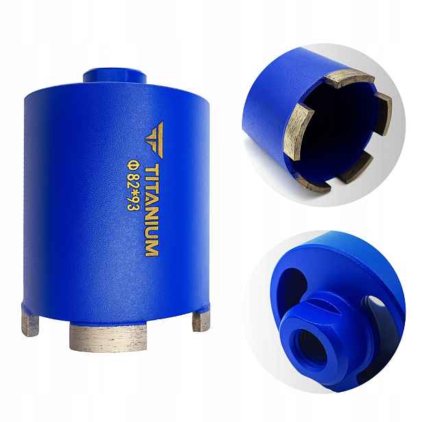 Diamantová korunka korunkový vrták na betonu, cihly, plechovky 82 mm, M16 Titanium Kdz