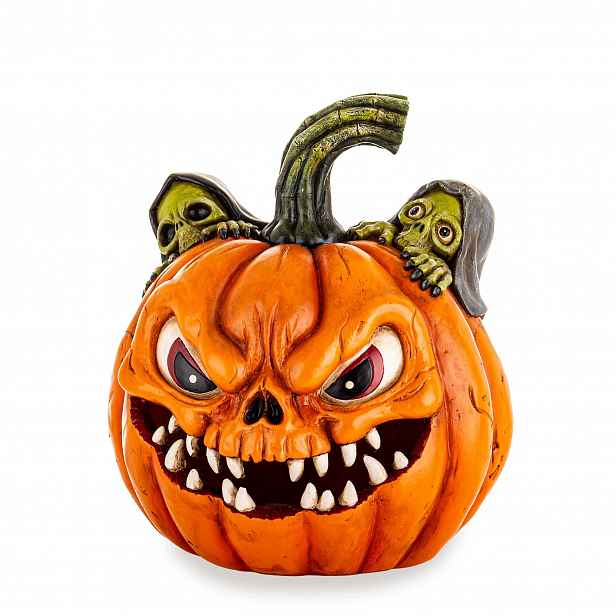 Lampion Dýně oranžová Dekorativní Led Halloween pohádková tma