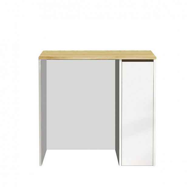Skříňka na pračku Saly White and Walnut