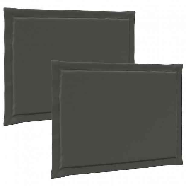 vidaXL Polštáře na sedadla 2 ks Polyester Antracitová 47 x 36 x 2 cm