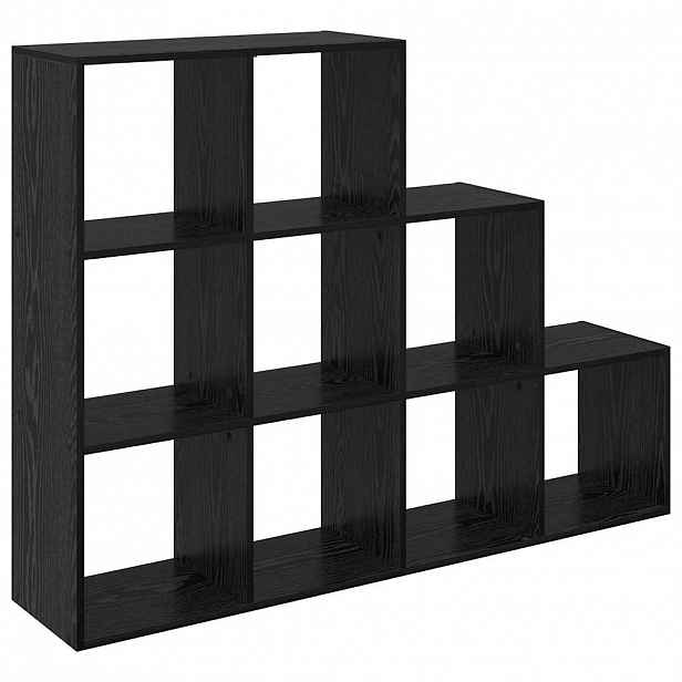 vidaXL Rozdělovač místnosti Knihovna 137,5 x 29 x 103,5 cm Černý dub