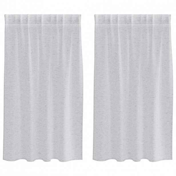 vidaXL Voile Záclona 2 ks Světle šedá 140 x 140 cm Polyester