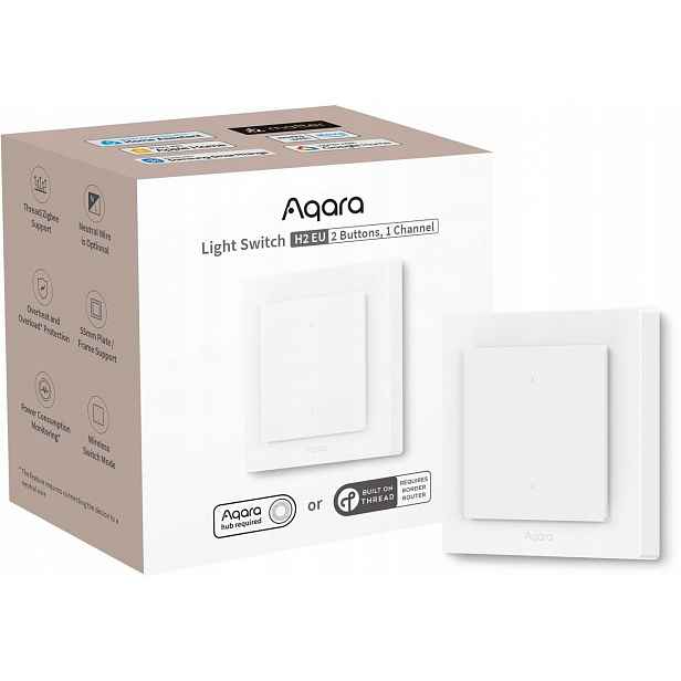 Aqara Light Switch H2 Eu Přepínač Chytré Domácnosti WS-K07D