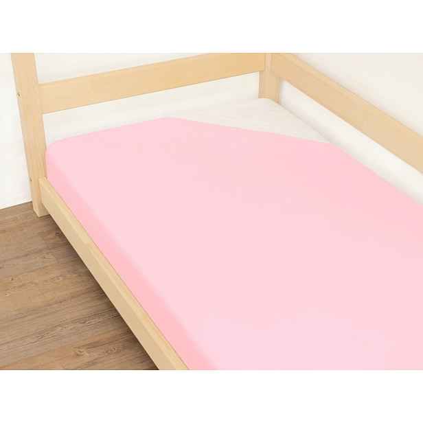 Benlemi Jednolůžkové prostěradlo JERSEY z bavlny Zvolte barvu: Růžová, Zvolte rozměr: 90 x 150 cm