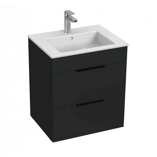 Koupelnová skříňka s umyvadlem Jika Cube 55x43x62,2 cm antracit mat H4536121763521