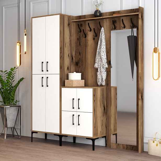 Předsíňová stěna Berlin ABC - Walnut, White